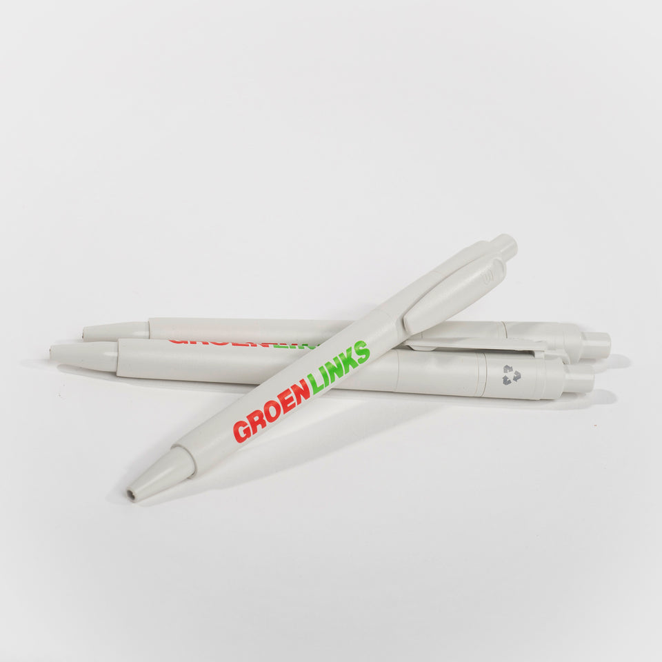 Witte GroenLinks pennen (10 stuks)